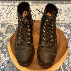 Chippewa Dark Brown Steel toe Leather Boots